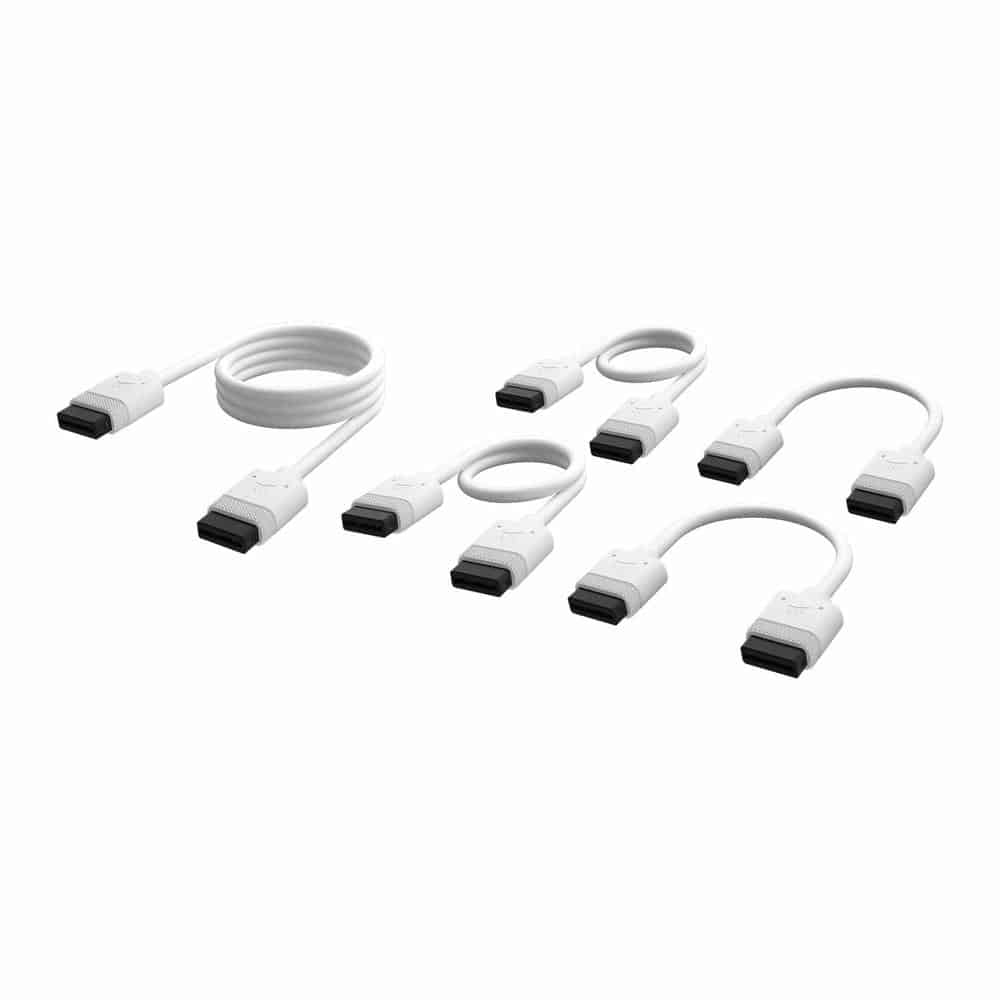 CORSAIR iCUE LINK Cable Kit with Straight Connectors, White